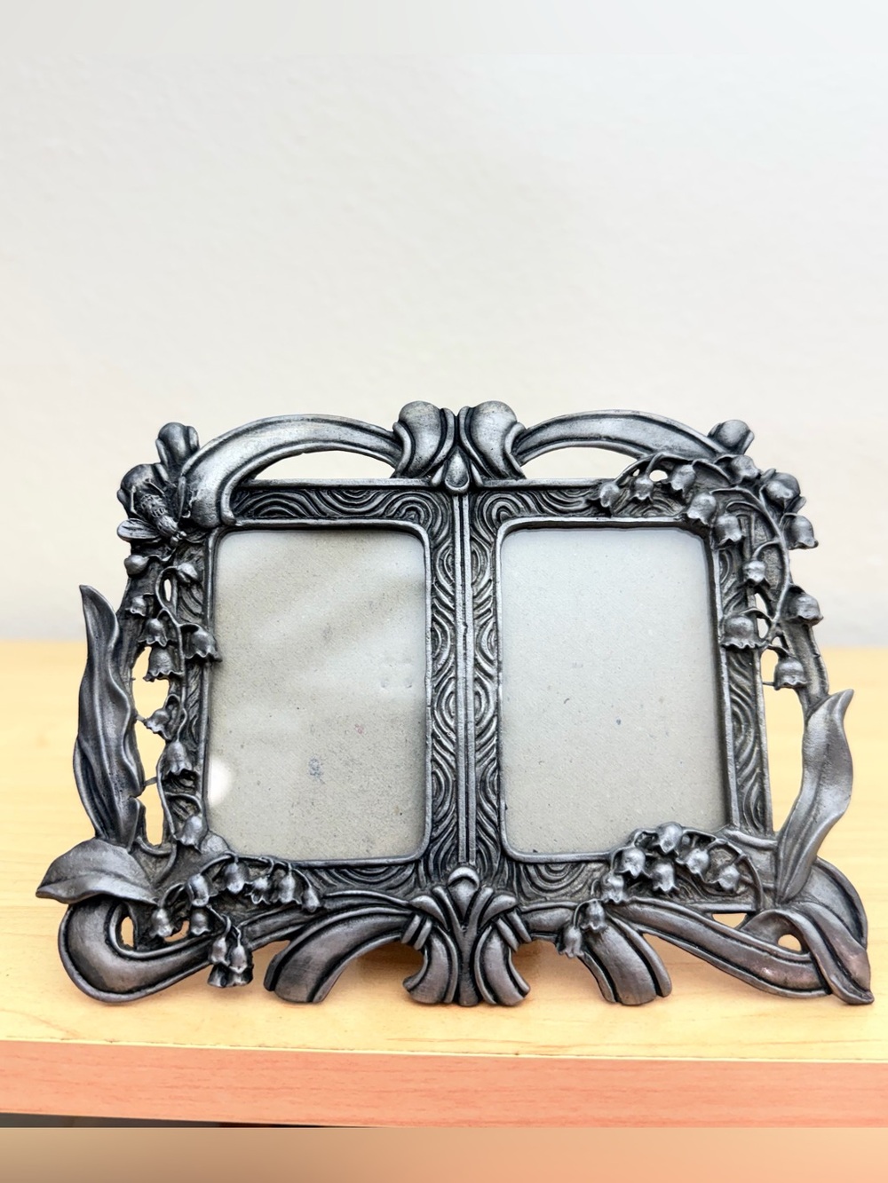 Pewter Double 2X3 Art Nouveau Frame By Sun Co 1990’s